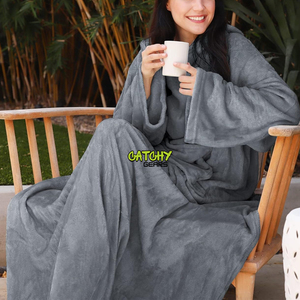 เสื้อมีฮู้ดตัวยาวโอเวอร์ไซส์แบบกลับด้านได้สำหรับฤดูใบไม้ร่วงฤดูหนาวพร้อมแขนกระเป๋าขนาดยักษ์แบบลำลอง - Product Image 5