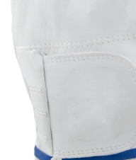 Gants de Golf en cuir blanc Cabretta OEM, toucher bleu, Logo personnalisé, gants de Golf en cuir antidérapants - Product Image 2