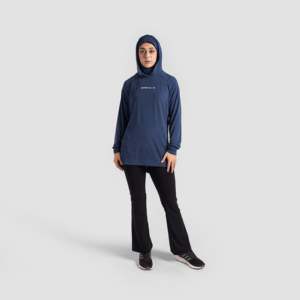 Aura Shield <b>Top</b> Modest Sportswear in Blue - Product Image 4