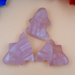Vente en gros Quartz rose naturel fantôme en cristal fabriqué à la main statue de pierres précieuses pour bureau à domicile Chakra pierre suspendue bureau - Product Image 3