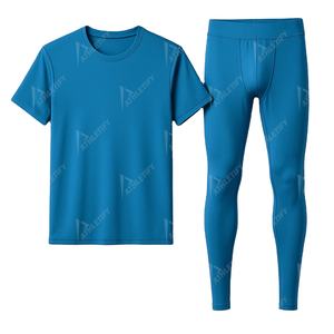 Ensemble de fitness en coton respirant pour hommes avec t-shirt et guêtres pour la course à pied Yoga Gym Tissu en coton doux pour le confort et la performance. - Product Image 1