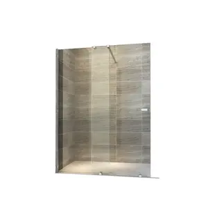 Folding Screen Door Walk-in With Wheel Slide Door Aluminium Shower Enclosure set