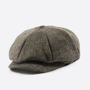 Nueva gorra clásica de invierno Newsboy para hombre, sombrero Baker Boy Gatsby para hombre con logotipo personalizado, gorra plana de Tweed, gorra para hombre - Product Image 1
