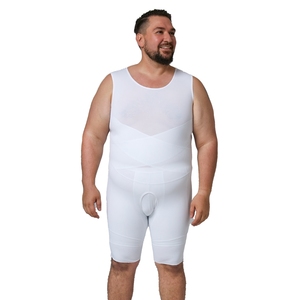 Wholesale OEM Service Custom Logo Men's Slim Thermal Spandex Compression Bodysuit Underwear Breathable Body Shaping