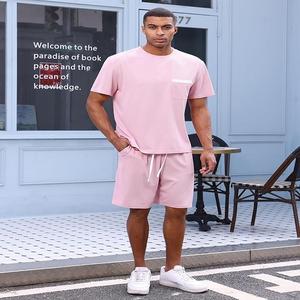 ชุดเสื้อยืดแขนสั้นวินเทจสำหรับผู้ชายคอโอแบบคลาสสิกระบายอากาศได้พร้อมเอวยางยืดน้ำหนักเบาหลากสี - Product Image 4