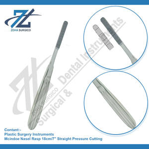 MCINDOE Nasel Rasp 18cm/7 Corte a presión recto Base de cirugía plástica de alta calidad Fabricante de instrumentos quirúrgicos Pakistán - Product Image 3