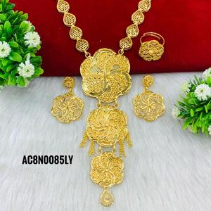 Collar largo último diseño chapado en oro en línea joyería de moda de un gramo todo tipo Conjunto de Collar chapado en oro-Comprar en línea - Product Image 4