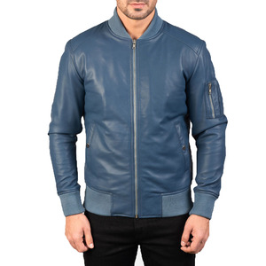 Veste en cuir noir de haute qualité pour hommes / Veste en cuir pour hommes 2025 Veste d'hiver en cuir véritable - Product Image 1