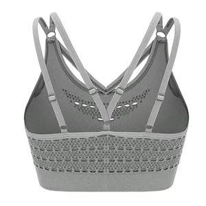 Sujetador deportivo de cuatro vías que absorbe el sudor antibacteriano para mujer, sujetador de entrenamiento de gimnasio de alto impacto, sujetadores deportivos con logotipo personalizado - Product Image 6