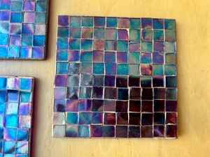 Posavasos de bebidas Premium Maple Walnut Cand Match, decoración costera para el hogar, regalo para ella, regalo de inauguración de la casa, a cuadros con blanco, - Product Image 4