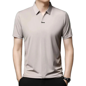 Polyester/Cotton <b>Summer</b> Waffle Fabric Breathable Fashion <b>Men's</b> Polo <b>Shirt</b> Solid Color Casual Comfortable Street Wear Digital - Product Image 6