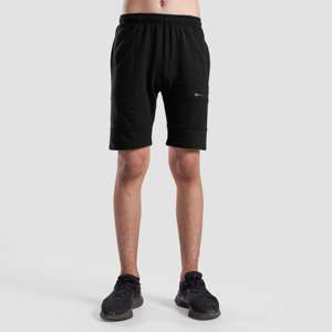 Youth Black Swift Shorts with Logo Embroidery 100% Polyester Woven Hot Shorts with Elastic Waist and XL Size - Product Image 1
