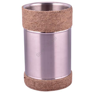 Stainless Steel <b>Bar</b> Set with <b>Outside</b> Rope Design Eco-Friendly Classic Silver Wine Cooler 2.0L Capacity - Product Image 4