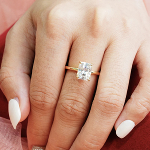 แหวนเพชรโมอิสซาไนต์ VVS โซลิแทร์14K สีทองแหวนหมั้นเพชรแบบตัดสดใสสำหรับงานแต่งงานแหวนเงิน925สำหรับผู้หญิง - Product Image 1