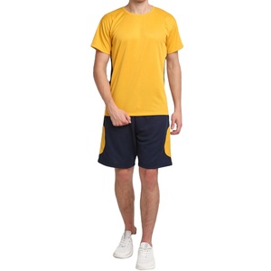 Survêtements d'été pour hommes en coton biologique 100% personnalisés en gros, respirants, à manches courtes, style décontracté 2027 - Product Image 2