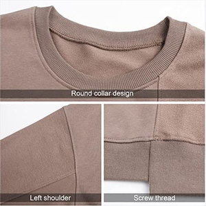 Sudadera de Invierno para Hombre, Talla Grande, Ligera, 100% Algodón, Felpa, Tinte Liso, Textura Acogedora, Ecológica, Transpirable, Informal - Product Image 5