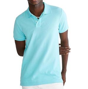 Nueva llegada personalizada deportes Golf Polo camiseta Spandex Color azul en blanco liso suelto Polo camiseta personalizada hombres 100% algodón polos - Product Image 5