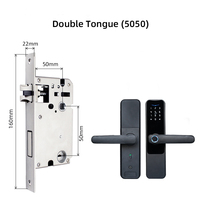 Serrure numérique à poignée réversible en cuivre, entrée sans clé Wifi, biométrique, empreintes digitales, serrures de porte d'entrée pour appartement