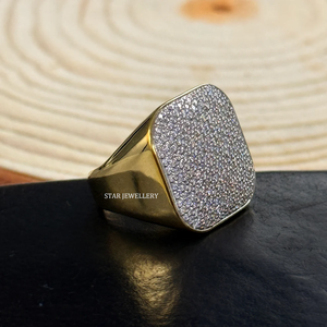 แหวนเงินแท้ VVS Moissanite 925 10K ชุบทอง - Product Image 2