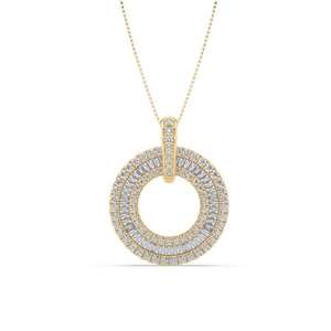 Moissanite Infinity <b>Fine</b> <b>Jewelry</b> <b>Set</b> Pendant Necklace with Gold Plating for Engagement & Anniversary - Product Image 3