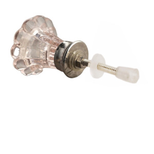 Venta caliente rosa claro cristal cerámica flor perillas cajón armario manija Tiradores para dormitorio cocina muebles armario tocador - Product Image 2