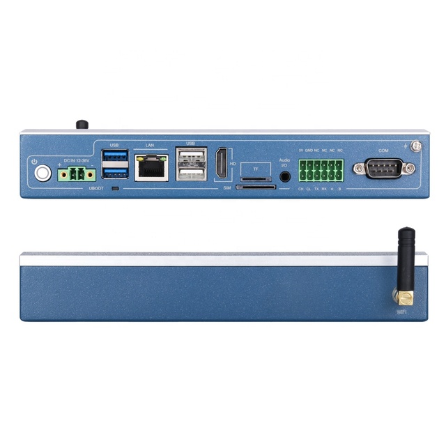 2.0GHz All-Metal Fanless Android Industrial Mini PC RK3568 24/7 DDR4 for Edge AI IoT Automation with AU/US/EU Plugs