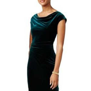 Vestito a tubino verde senza maniche da donna Vince Camuto, lunghezza intera, taglia 2, vita naturale - Product Image 2