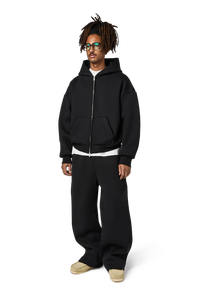 Custom Logo Pullover Fleece Cotton Zipup High Quality Heavyweight Full Zip up Hoodies Jacket Double Layer Zipper Hoodie for Men - Product Image 2