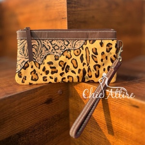 Vente chaude en cuir repoussé pochette portefeuille sac à main cheveux sur pochette en cuir élégant portefeuilles en cuir Unique pour les femmes - Product Image 1
