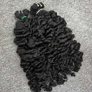 ผมดิบแบบชาวพม่าเป็นลอนสำหรับต่อผมมนุษย์ - Product Image 3