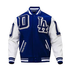 Veste de baseball personnalisée de haute qualité couture chenille Patch broderie col montant veste Letterman pour hommes strass à capuche - Product Image 1
