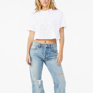 Diseño personalizado Uso al aire libre Mujeres Recortadas Camisetas de color personalizado Mujeres Recortadas Camisetas para la venta en línea - Product Image 4