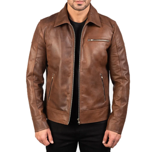 Meilleures ventes Veste de moto en cuir pour homme Tissu d'hiver de haute qualité avec col montant pour un maximum de confort et de chaleur - Product Image 6