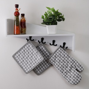 100% Cotton <b>Oven</b> Mitts with Silicone Strip Green Pot Holders for Cooking Microwave Baking Home Food Protection for Restaurants - Product Image 1