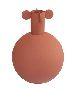 Florero de metal artesanal único hecho a mano de hierro con un toque moderno que realza la belleza de cualquier hogar u espacio de oficina - Product Image 1