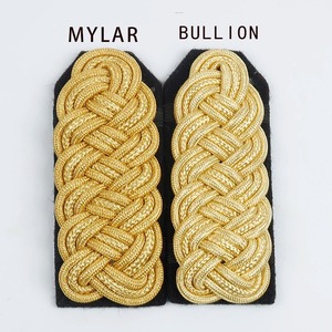 Golden Bullion Wire Gold Mylar Correa para el hombro Epaulette Aiguillette Accesorios para disfraces Uniforme Equipo de defensa personal - Product Image 3