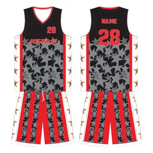 High Quality Breathable Basketball Wear Vest And Shorts Set Sublimation Print QUICK DRY Plus Size Basketball Jersey Custom