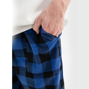 Vente en gros de pyjama de haute qualité pour hommes pantalon de pyjama de détente en flanelle à carreaux avec cordon de serrage pantalon avec poches - Product Image 4