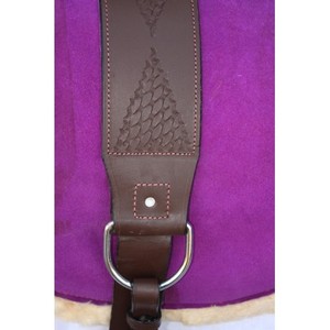Estilo occidental Treeless Bareback Horse Saddle PAD con Cinch Girth Manta Estribos Forro polar Incluido TACK - Product Image 3