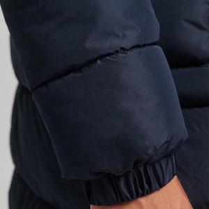 Chaqueta acolchada de longitud larga de alta calidad de primera calidad para hombre con capucha de pie Impresión de logotipo personalizado Ropa de invierno Diseño de tendencia - Product Image 5