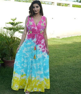 Vestido maxi de Espagueti de diseñador indio para cubrir el cuerpo completo - Product Image 1