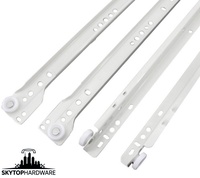 Glissière à roulettes latérale en acier thermolaqué pour quincaillerie de meubles modernes, accessoires pour armoires de cuisine et de salle à manger