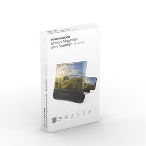 InnovaGoods Screenier - Lupa de Plástico para Teléfonos Móviles con Altavoz Recargable, Accesorio Portátil de Audio y Video - Product Image 2