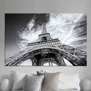 Cuadro en lienzo de la Torre Eiffel: Impresión de paisaje de París, decoración elegante, lienzo envuelto - Product Image 1