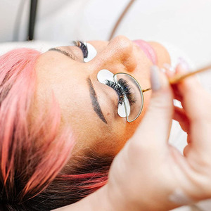 กระจกต่อขนตาสแตนเลสแบบครึ่งดวงจันทร์สำหรับตรวจสอบขนตาอุปกรณ์จับขนตาที่จับกันลื่นโลโก้ตามสั่ง - Product Image 4