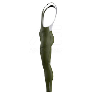 Cuissard de cyclisme vert olive pour homme, respirant, anti-humidité, long, en spandex et polyester, taille adulte, sans coutures - Product Image 3