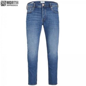 2025 élégant taille moyenne mince coupe droite grande taille hommes Denim jean solide hiver automne poches Design pantalon en gros - Product Image 4