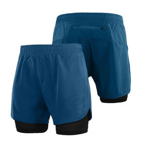 Pantalon sportif 2 en 1 à double doublure pour la course à pied avec poches en tissu respirant à séchage rapide Fabriqué au Pakistan - Product Image 1