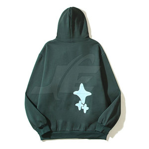 เสื้อฮู้ดผ้าคอตตอนสีล้วนสำหรับผู้ชายเสื้อมีฮู้ดพิมพ์ลายพัฟแบบ100% ได้สำหรับฤดูหนาว - Product Image 2