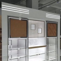 Présentoir cosmétique personnalisé en métal vitrine en bois pour magasin de détail cosmétique présentoir mural de maquillage
